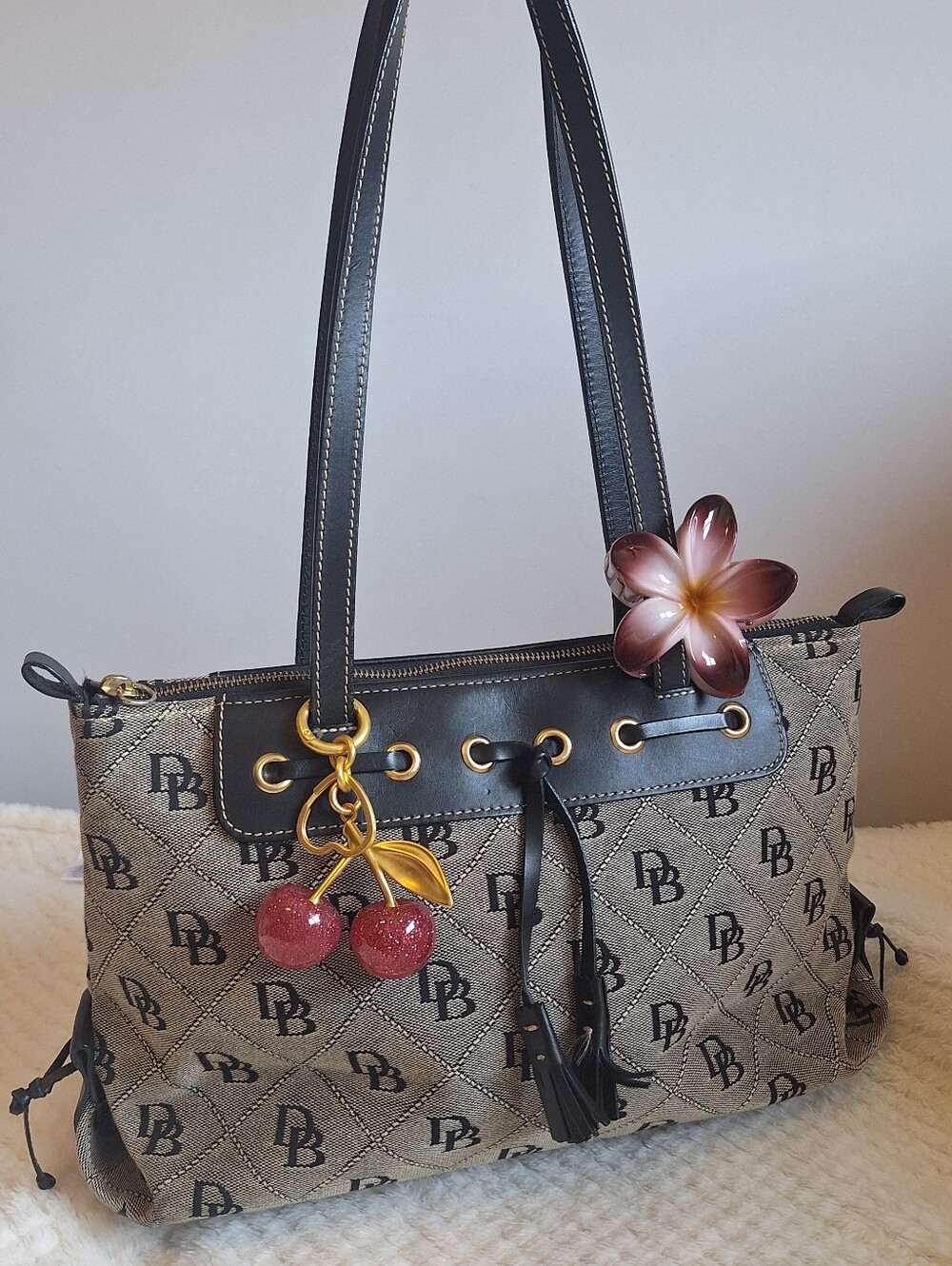 Vintage Dooney & Bourke Monogram Satchel